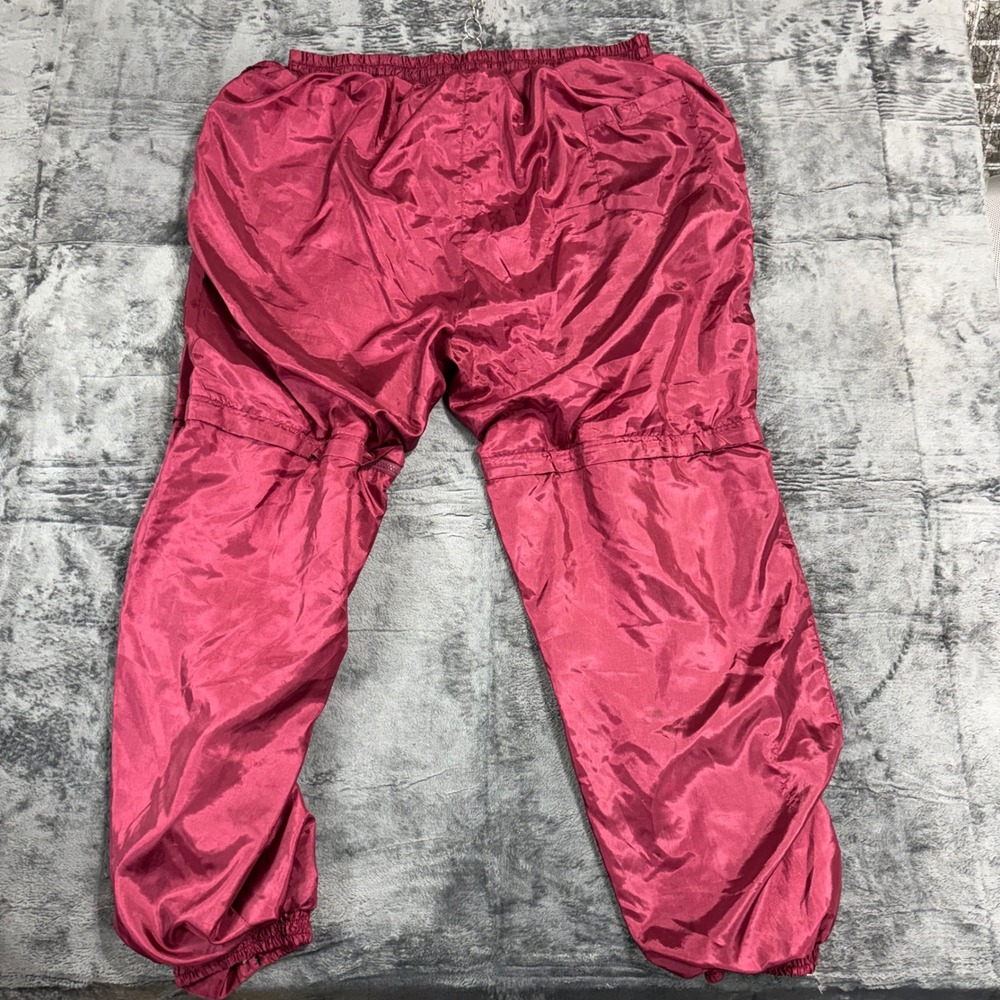 AST Sportswear Mens 5XL Maroon Nylon Tracksuit Zip Off Pants Jacket Set RN 77201 - Picture 12 of 15